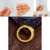 Stylish Dragon And Phoenix Themed Ring Gorgeous Brass Gold Plated Unisex Vintage Hand Accessory