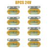 12v 24v Светодиодные габаритные огни Предупредительные огни Прицеп Грузовики Караван Боковой габаритный огонь Светодиодный грузовик Янтарный Красный Белый Фонарь