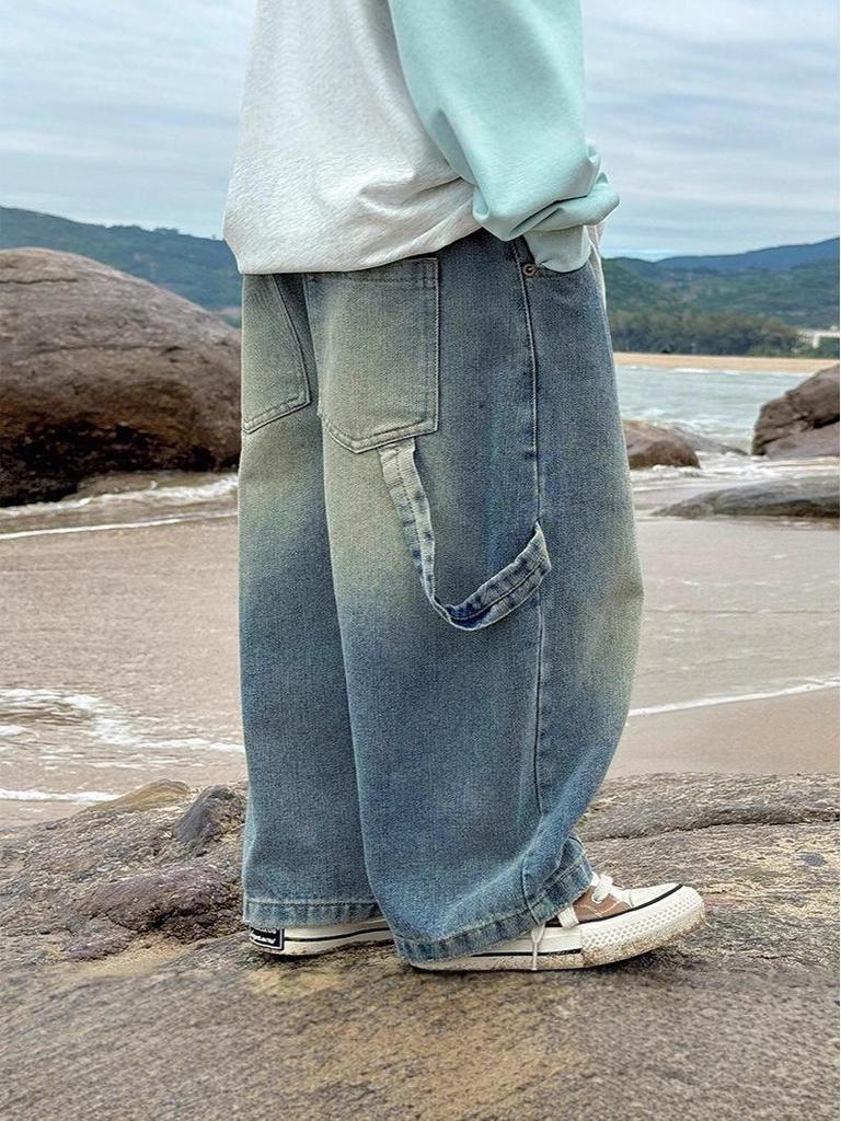 2025 Spring/Autumn Korean Style Boys' Loose Jeans