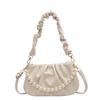Spring and summer new Korean pearl pleated cloud underarm bag niche popular shoulder messenger bag trendy versatile woman
