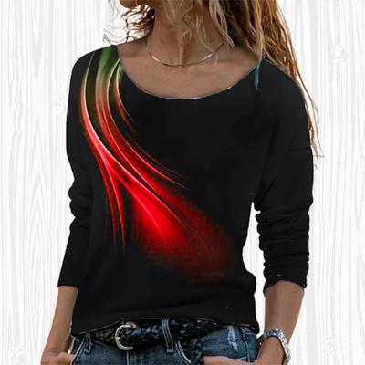 Женские осенние топы, свободные гладкие шелковые топы с принтом кота, повседневная футболка с длинными рукавами, топ, блузка