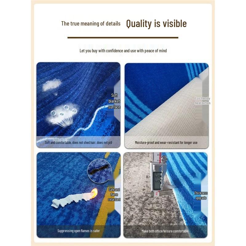 Luxury Fireproof Nylon Billiard Hall Carpet for Hotels - Large Area Print Mat