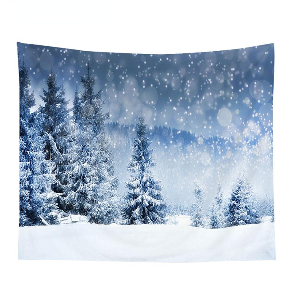 Зимнее украшение рождественской елки Санта-Клаус с принтом гобелен для дома, гостиной, спальни, украшение на стену, гобелен