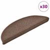 VidaXL Stair Treads 30 Pieces 56 X 17 X 3 Cm Coffee Brown Semicircular 3365737