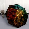 Four Elements Dragons: Mystical Art PrintUmbrella, Portable 3-Fold Umbrella for Men & Women,Christmas Gift ES363