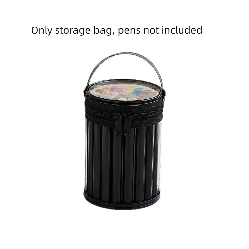 PVC Pen Holder Transparent Stationery Storage Bag Simple Makeup Brush Storage Bag for Home