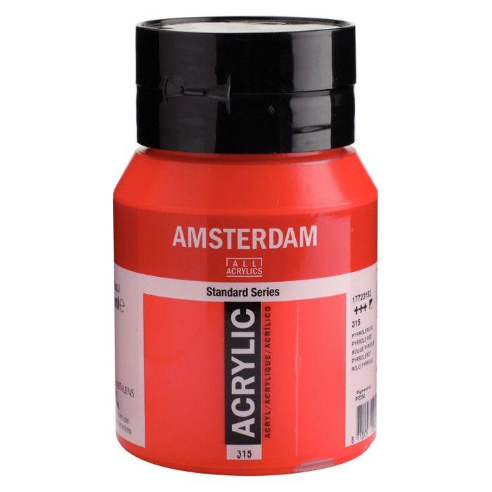 Peinture acrylique - ROYAL TALENS - AMSTERDAM - Pyrrole Rouge Royal - 500ml - Mixte
