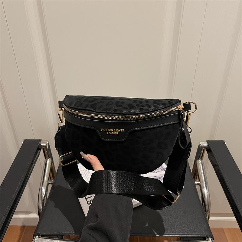 Высококачественная модная, повседневная, простая и нишевая нагрудная и поясная сумка с леопардовым принтом