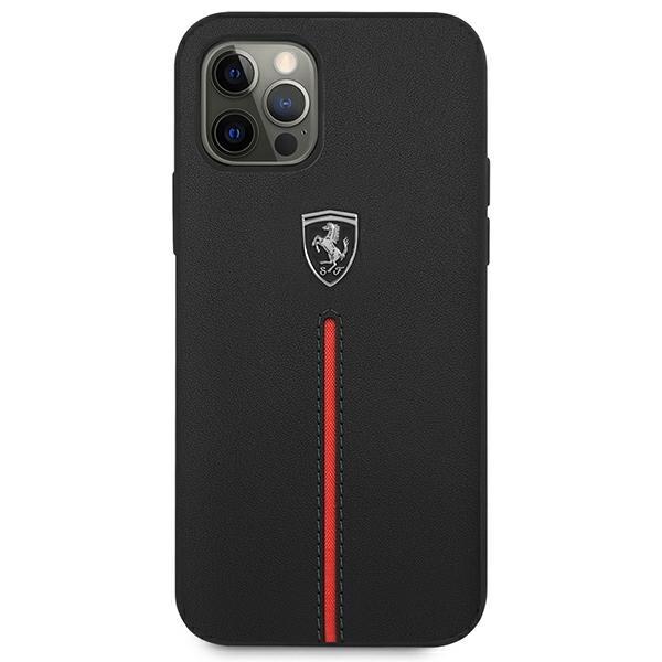 Ferrari Feomshcp12Lbk Iphone 12 Pro Maxczarny/Black Hardcase Off Track Leather Nylon Stripe