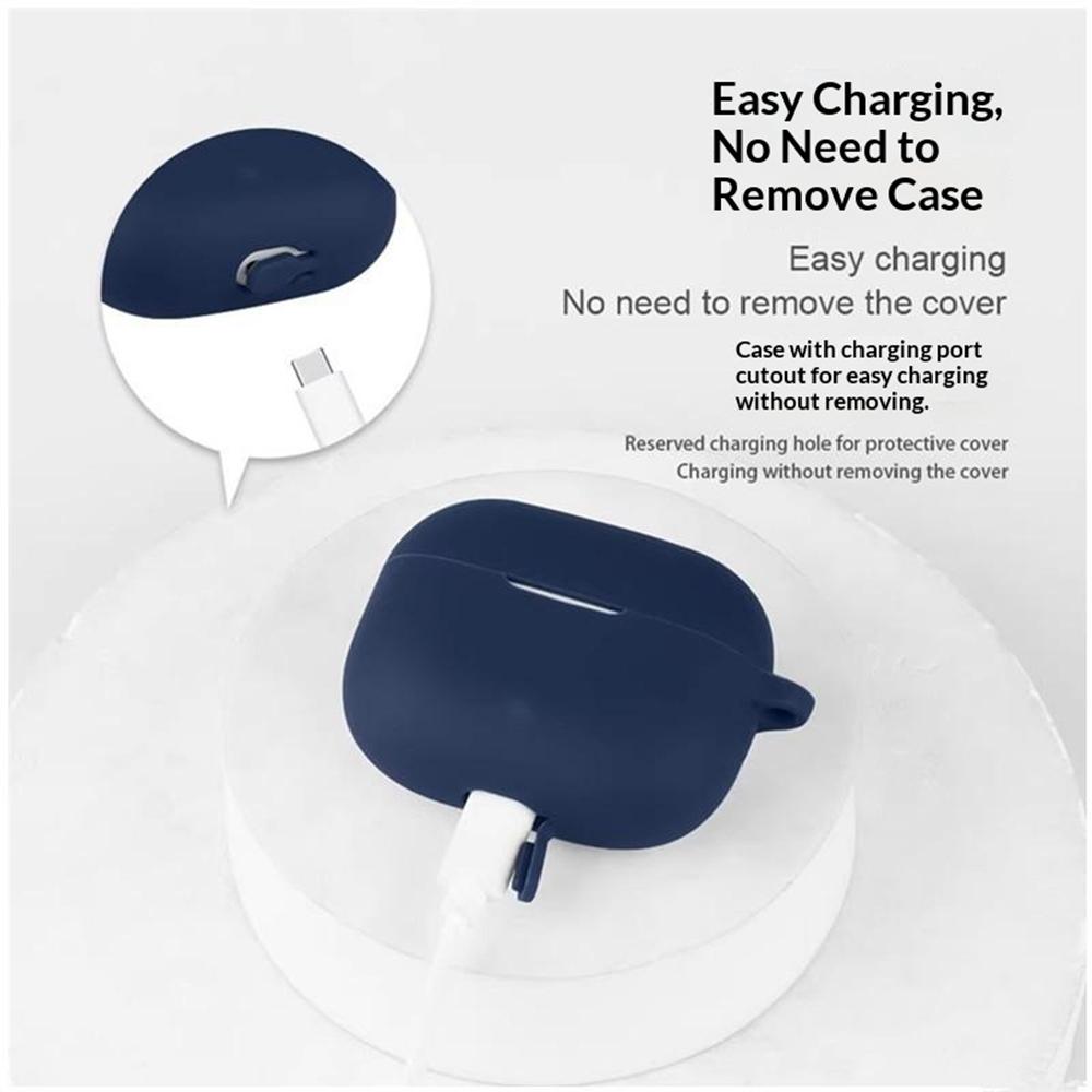 Для vivo iQOO TWS 5 Силиконовый чехол Защитная крышка для беспроводных наушников с пряжкой против потери