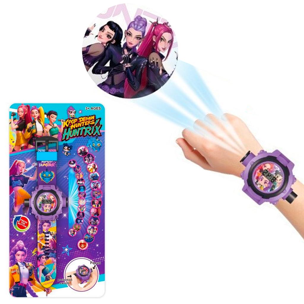 K-POP Devil Hunter Electronic Watch Toy Children's Multi functional Projection Light Watch Bracelet Birthday Gift