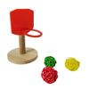 Wood/Plastic Bird Mini Basket Frame Toy  For Parrots Parakeet Cockatiels