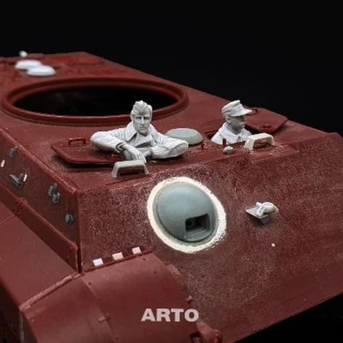 ARPO Productions 1/35 Scale Resin Kit of the 501st Heavy Tank Battalion Tiger II Radio Operator and Driver, Torso Figure (ARP35025)