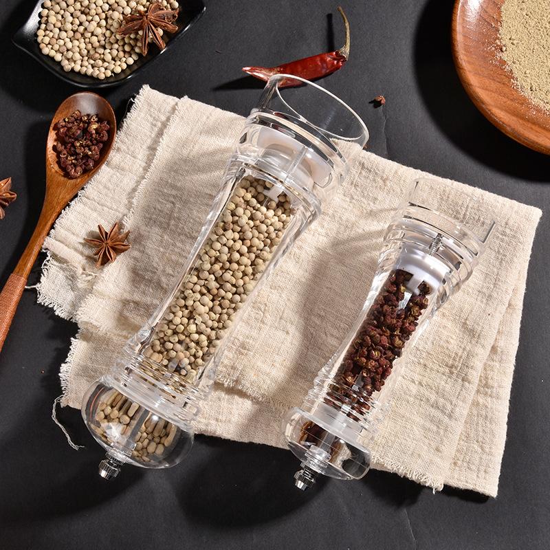 1 шт. акриловая прозрачная мельница для перца, ручная мельница для специй, морской соли