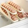 Egg Storage Box Egg Rolling Style Egg Holder For Refrigerator Double Layer Refrigerator Side Door Antidrop Kitchen Storage Box