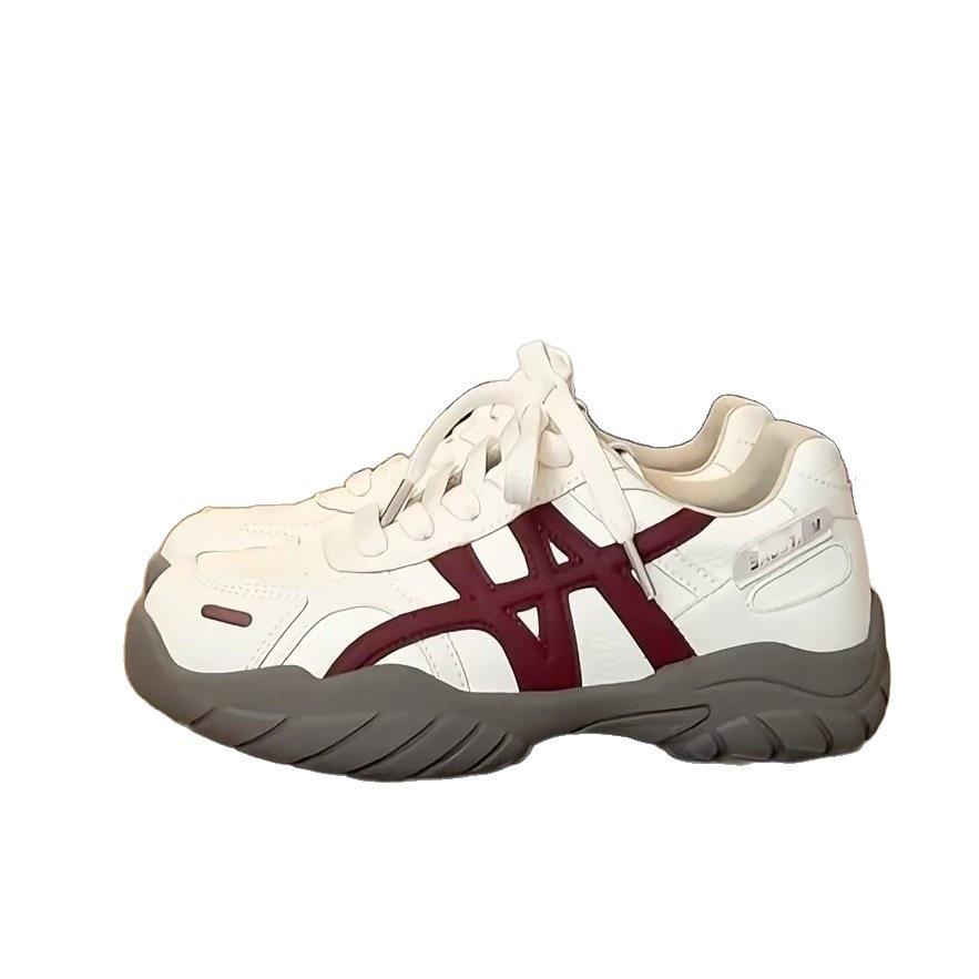 Маленькие Белые Папины Кроссовки Платформа Повседневные Тренировочные Кроссовки Добродетели Новые Осенние Спортивные Кроссовки