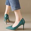 Fashion Elegant French Style Patent Leather Nude High Heels Women's Thin Heel 5cm Pointed Toe Summer Versatile Shoe for Women