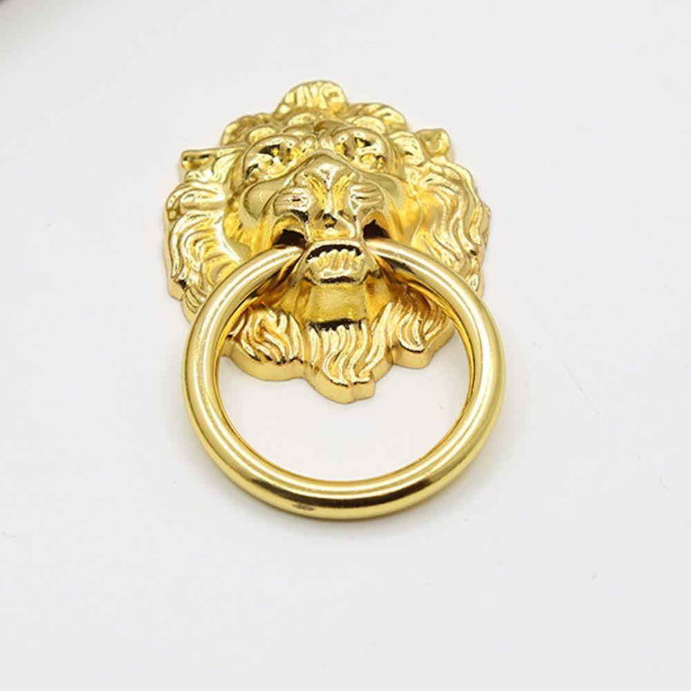 Классическая ручка в виде головы льва с одним отверстием, ручка для шкафа, ретро-антикварные дверные ручки для шкафа