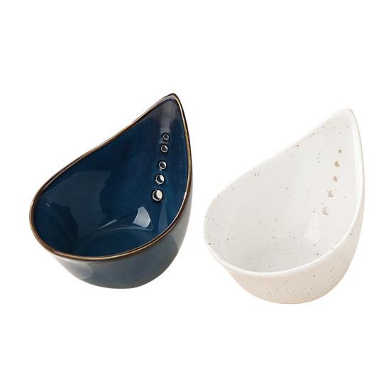 Керамическая миска-очиститель для кинзы с 5 отверстиями для очистки, гладкая, глазурованная, безопасная для посудомоечной машины, инструмент для очистки листьев, кухонный инструмент