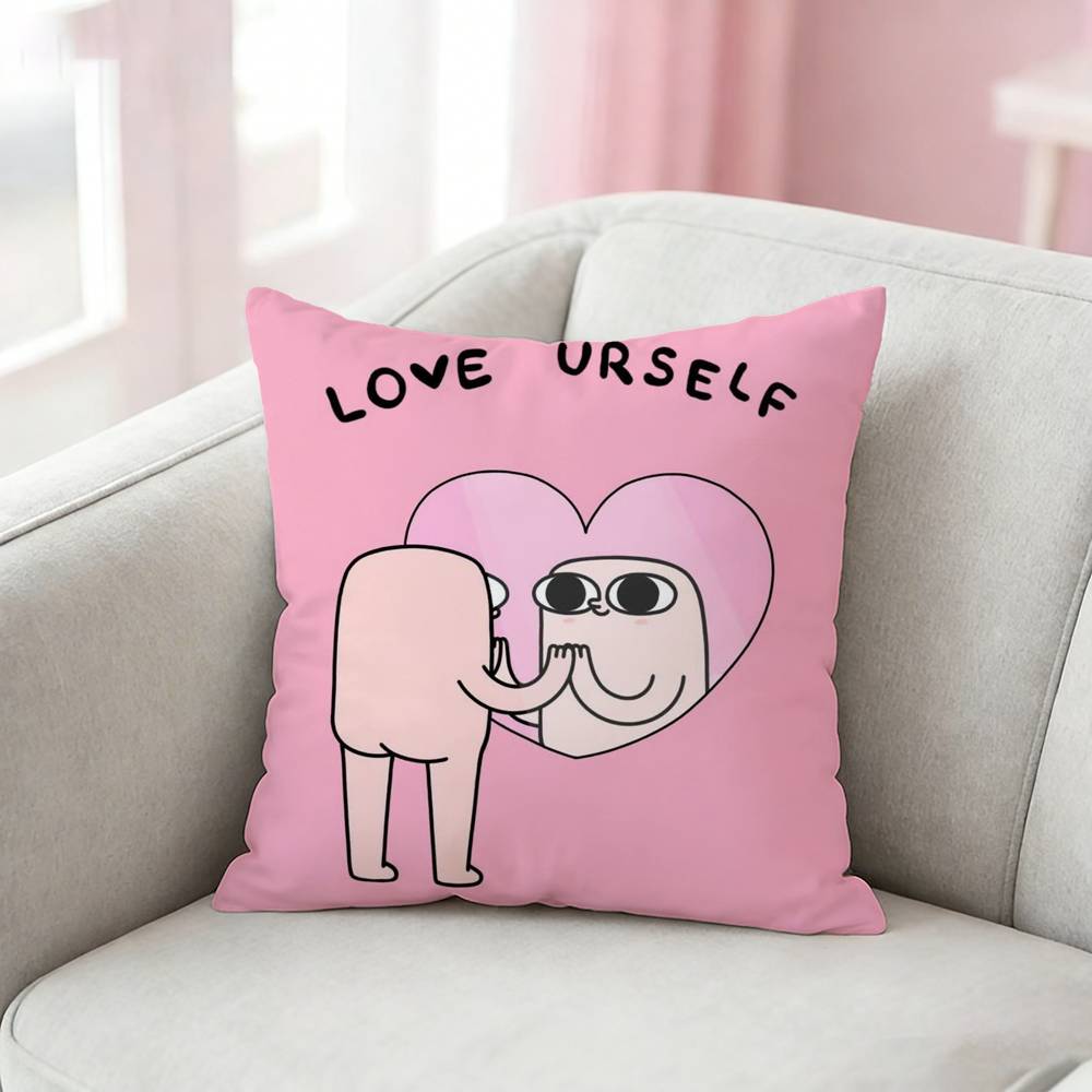Cartoon KKetnipz Cute Pillow Case Pattern Printed Pillowcase For Living Room Sofa Cushion Cover
