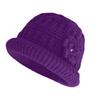 Women Thicken Knitted Hat Flower Crochet Bucket Hat for Elderly Women Winter Warm Fisherman Hat for Outdoor Activities