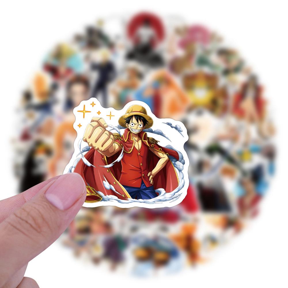 10/30/50pcs ONE PIECE Anime Stickers Vintage Luffy Ace Zoro Cartoon Decals Toys Waterproof DIY Skateboard Notebook Phone Case
