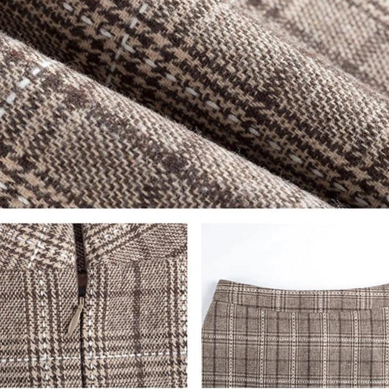 Skirts Women Plaid Slim Korean Style Casual All-match High Waisted Spring-autumn Comfortable Student Club Female Harajuku