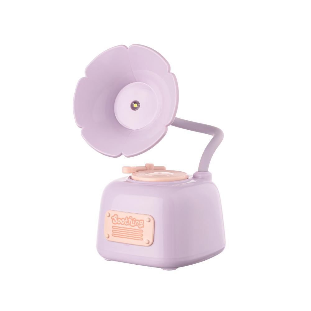 Креативный ретро-настольный светильник в виде граммофона, аксессуар для подарка на день рождения с бесконечным затемнением, перезаряжаемый ночник для комнаты в общежитии с музыкой