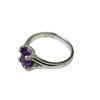 Natural Amethyst Gemstone 925 Sterling Silver Designer Ring Size 4.5 US