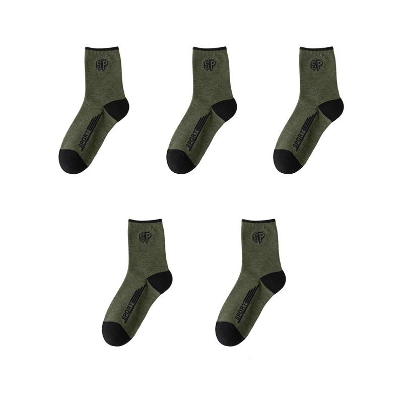 Модные корейские мужские спортивные носки средней длины, впитывающие пот, для осени и зимы