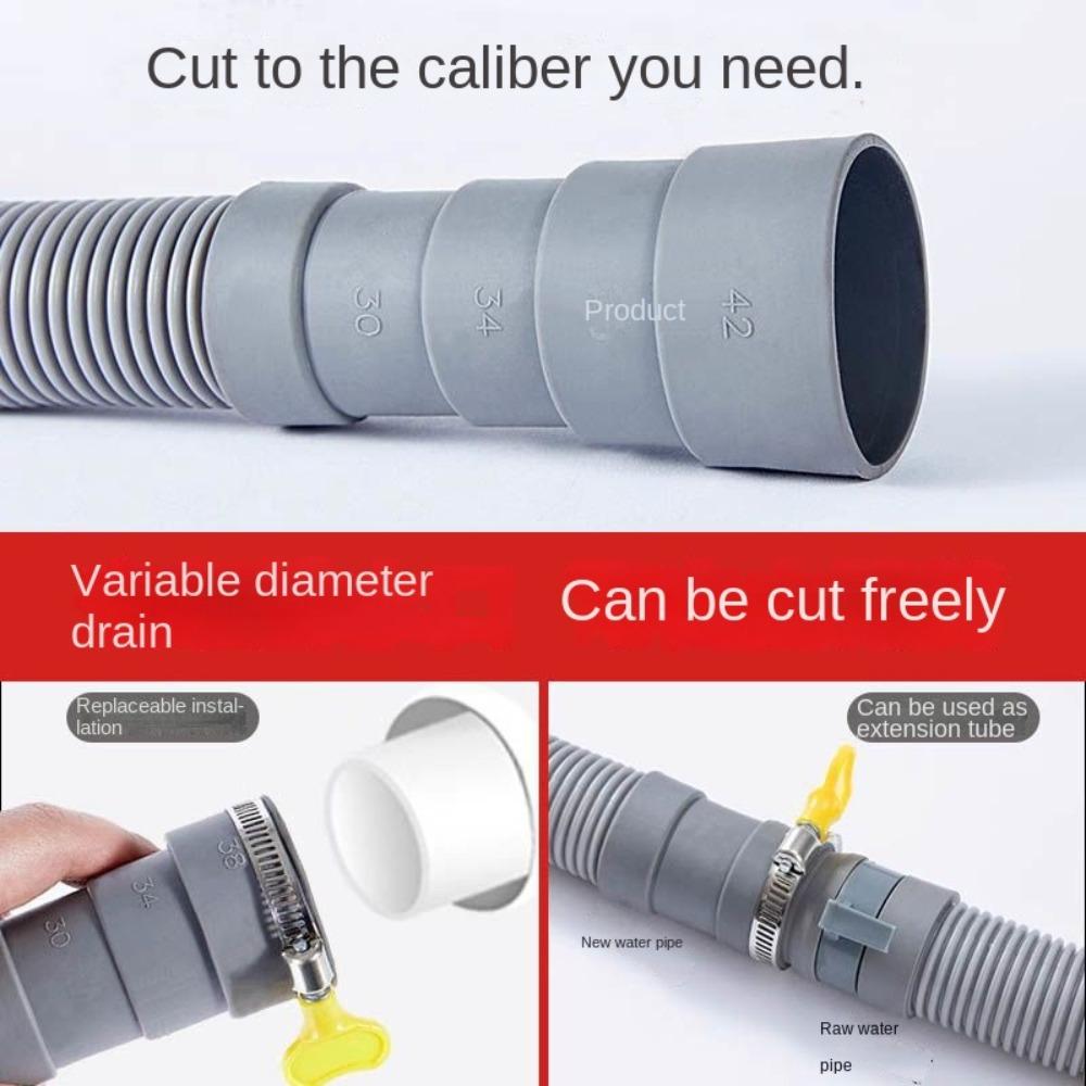 Высокоэластичный сливной шланг для стиральной машины, пластиковый сливной шланг для сушильной машины, сливной шланг для отходов, ванная комната