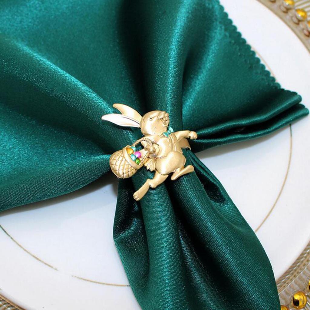 Пасхальный кролик держатели для салфеток кольца для обеденного стола изысканная пряжка для салфеток для MIT