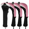 Andux Long Neck Golf Hybrid Club Headcovers with Interchangeable Numbered Set of Tags, 4, CTMT-02 (Pink)