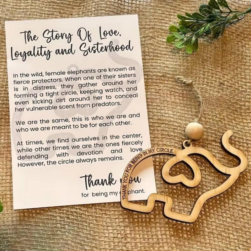 Подарок дружбы • сестринское слоновье Дерево Слон Смоляные поделки Декоративные украшения Слон Деревянный декоративный подарок