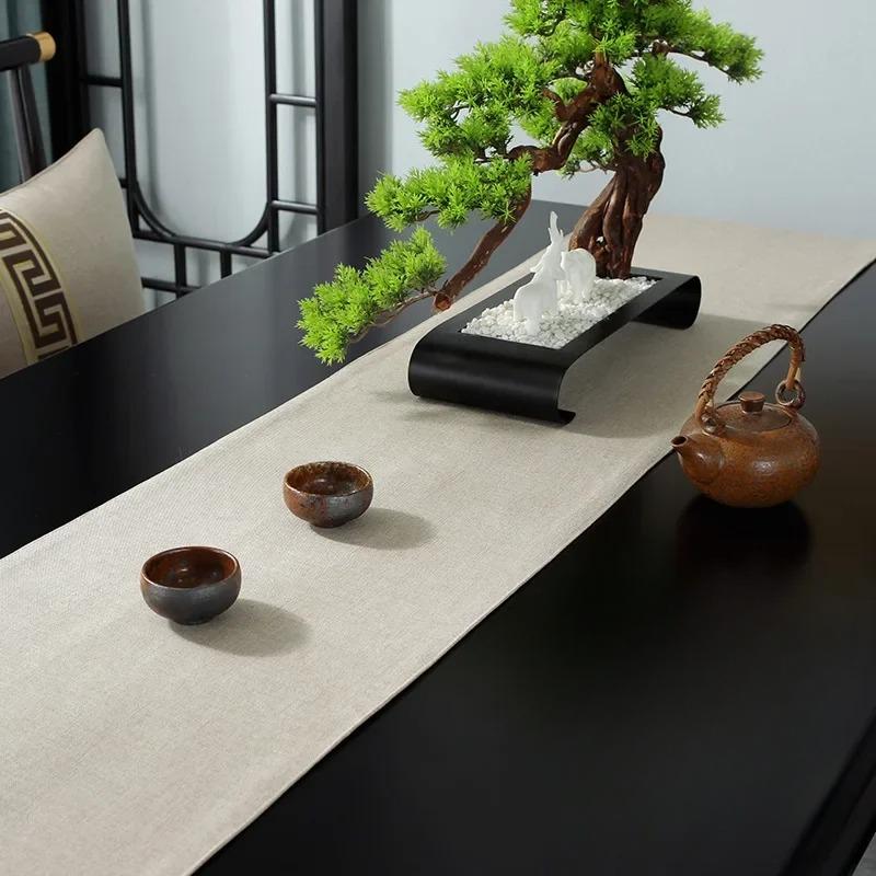 New Chinese Style Table Flag Waterproof and Oil Resistant Hot Selling Tea House Tea Towels Zen Tea Table Cloth Hotel Bed Flag