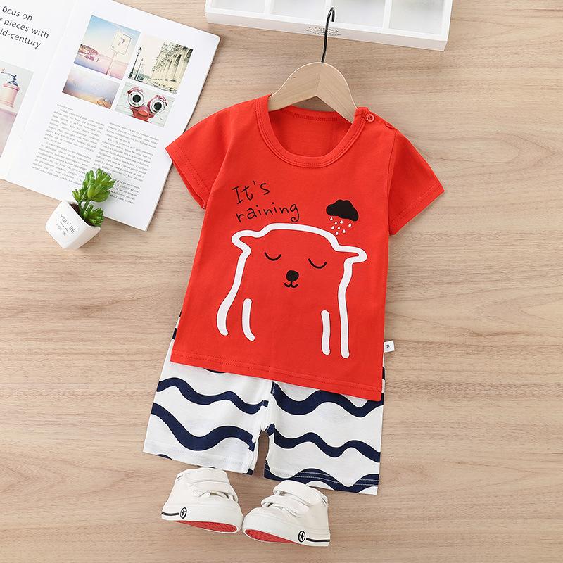 Kids Short Sleeve T-shirt + Shorts Set Summer