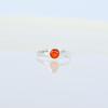 Carnelian Round Gemstone Ring, Handmade Ring, 925 Sterling Silver, Birthday Gifts, Silver Jewelry