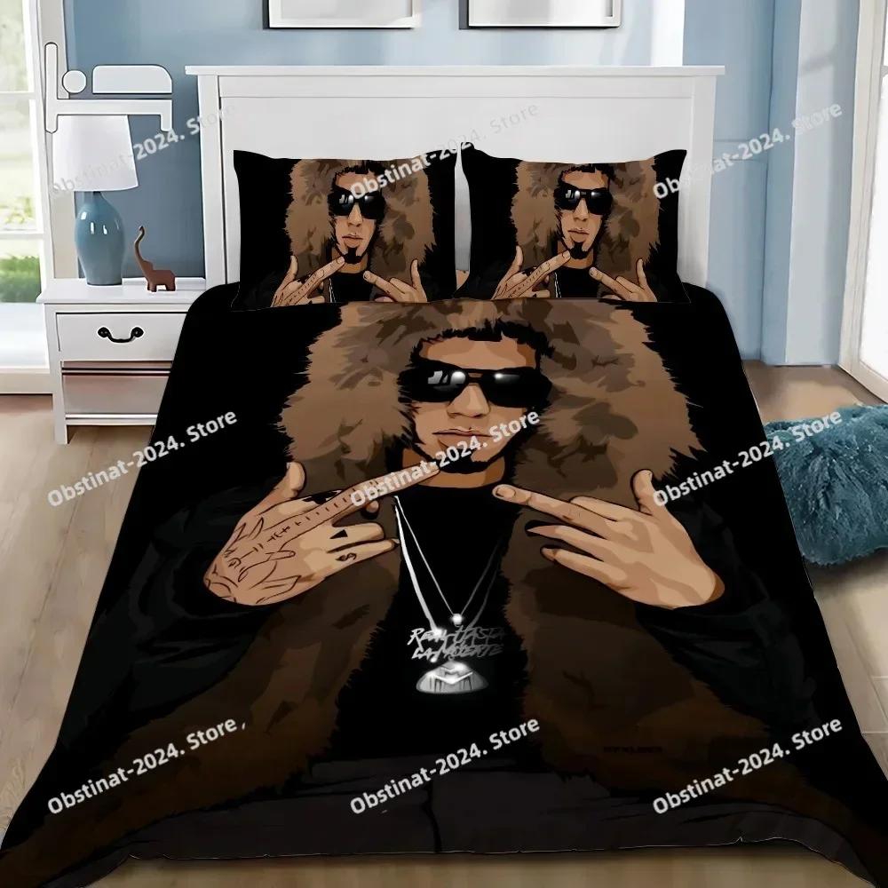 Постельное белье с принтом Anuel AA Real Hasta La Muerte: пододеяльник, наволочка, комплект для спальни мальчика, девочки, детская, односпальная, двуспальная, большого размера