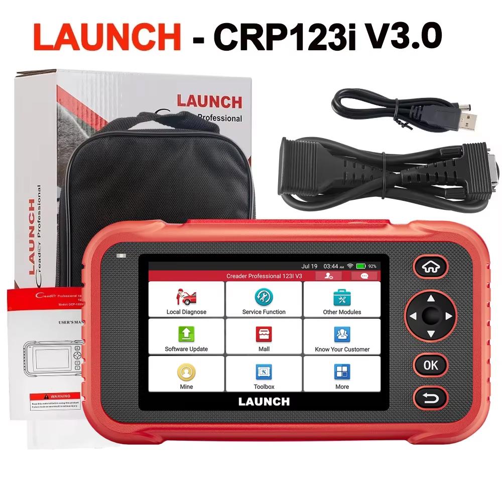 LAUNCH CRP123I V3.0 Автомобильные Диагностические Инструменты, Сканер OBD2 для Систем Двигателя, ABS, SRS, АКПП с 7 Сервисными Сбросами, Бесплатное Онлайн-Обновление