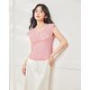 IEF French Sweet Slim-Fit Short Sleeve Knitted Top