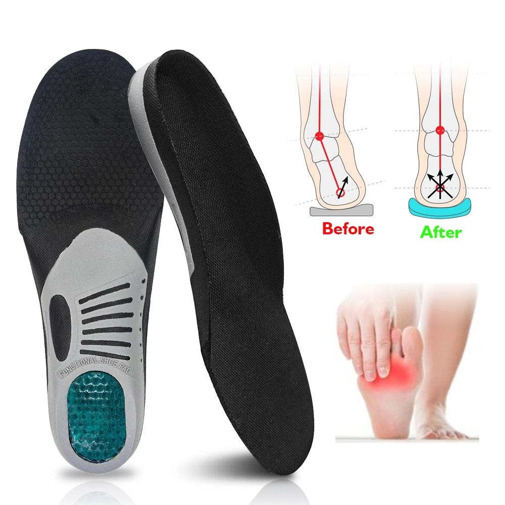 1 пара обновленных ортопедических гелевых стельок, ортопедическая подошва для здоровья при плоскостопии, подушечка для обуви, вставка в арку, унисекс