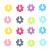 16PCS Wine Glass Silicone Flower Shape Drink Marker Tag Identification Cup Label for Party