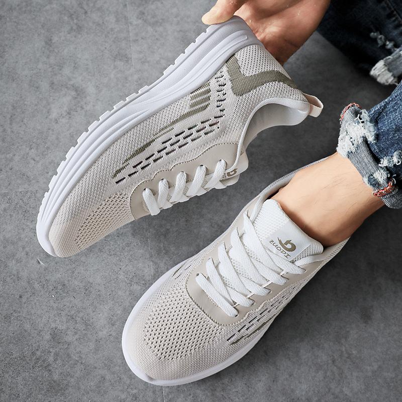 Spring New Casual Breathable Men's Shoes Lace-up Running Shoes Fashion Trend Sneakers