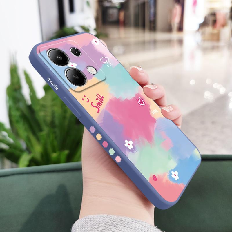 Чехол для телефона «Радужный цветок» для Xiaomi Redmi Note 13 12 12S 11 11S 10 10S 9 9S Pro Plus 4G 5G, чехол из жидкого силикона