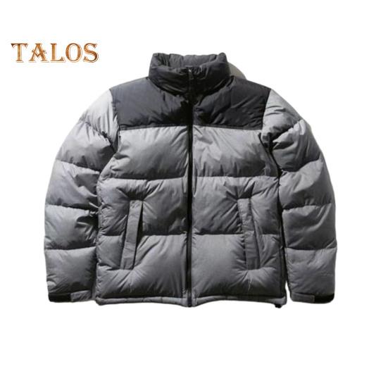 Мужское хлопковое пальто с воротником-стойкой, длинным рукавом, в стиле пэчворк, цветная куртка с карманами, свободный крой, застежка-молния, ветрозащитная стеганая верхняя одежда