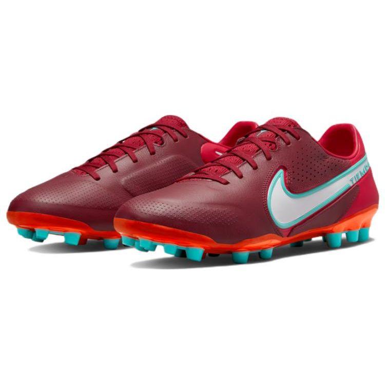 Nike Legend Essential Legend 9 Pro Lace AG (Резиновый короткий стержень) Нескользящая Прочная Поддержка Футбольные Бутсы Мужские футбольные бутсы Красно-Оранжевый DB0448-616