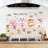 ZY-6015 Kitchen Stove Sticker Waterproof, Cartoon High Temperature Resistant, Oil-resistant Ceramic Tile Sticker Self-adhesive Range Hood