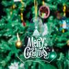 Winter Acrylic Ornaments Merry Christmas Hanging Ornament for Christmas Tree Frosted