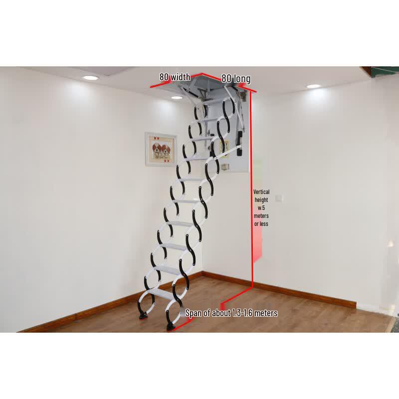 JINGGENG Electric Attic Retractable Ladder