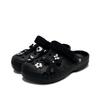 Crocs Baya EVA Sweetheart Butterfly Sweet Niche Fashion Playful High-End Versatile College Trend Hole Shoes Women Black
